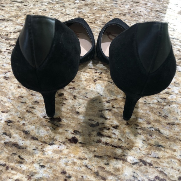 Sam Edelman Opal d'orsay Lace Suede Detail Pointed Toe Leather Heels 8 - Picture 8 of 9